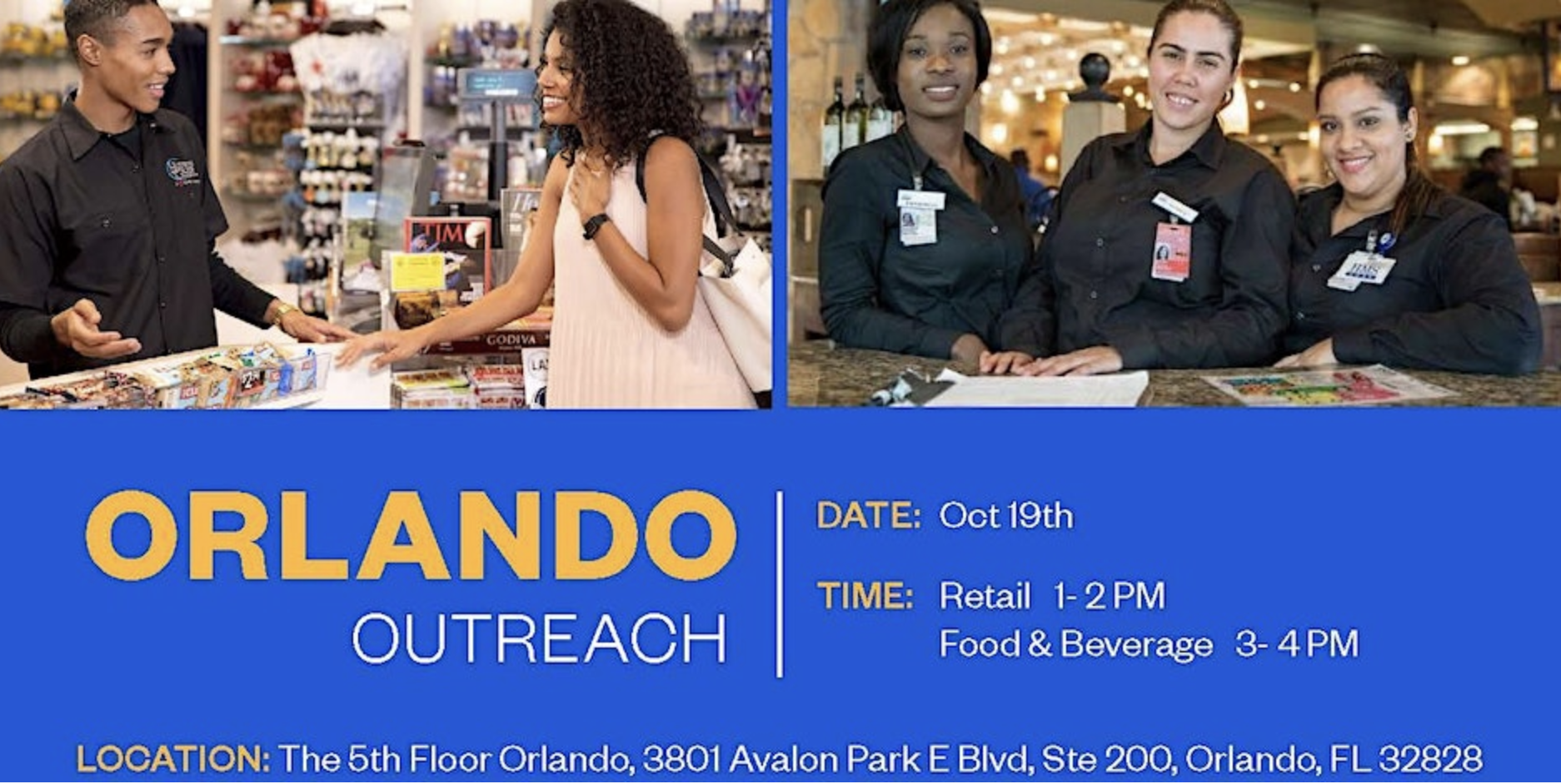 HMSHost and Hudson Orlando International Airport Outreach - AMAC